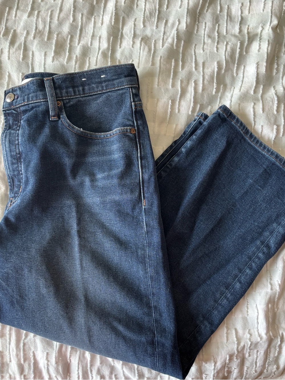 Madewell Dark Blue Straight-Leg Jeans